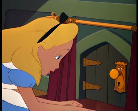 Alice: I simply must get through! Doorknob: Sorry, you're much too big. Simply impassible. Alice: You mean impossible? Doorknob: No, impassible. Nothing's impossible.
